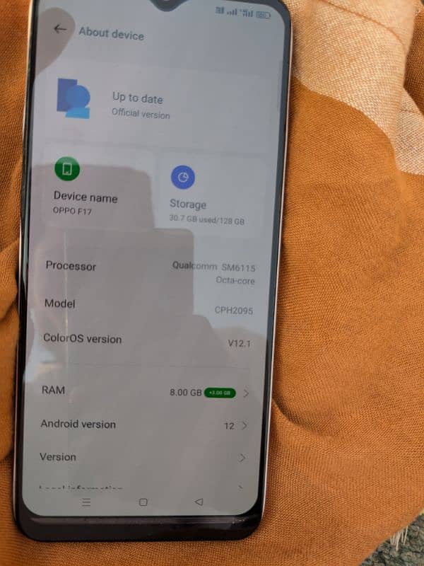 oppo f 17 8+3+128ram rom 1