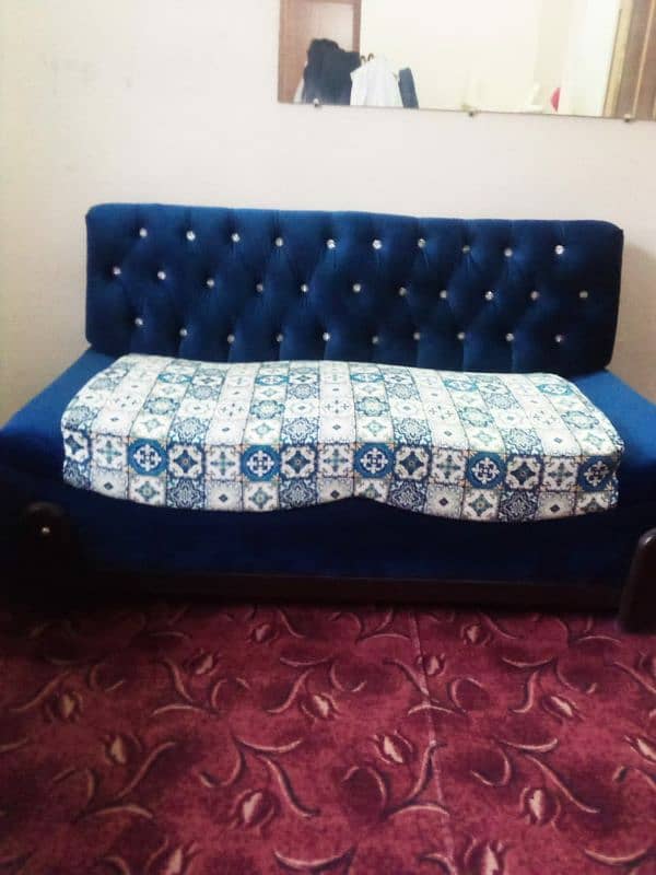 Blue colored sofa set 2