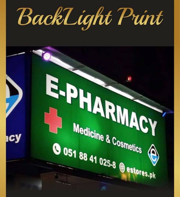 LED Backlight 3D Sign Board Services | Flex Printing | Banners, Vinyl 1