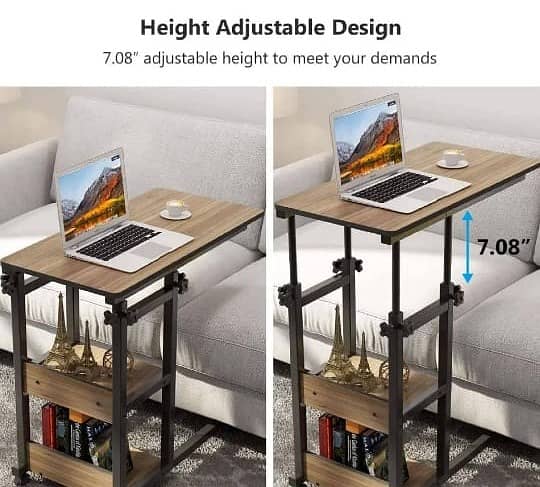 Wooden Adjustable Laptop Side Table (Brand New) 1