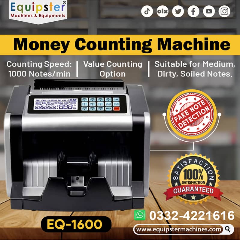 Cash note counting machine in Pakistan with fake note detection 2