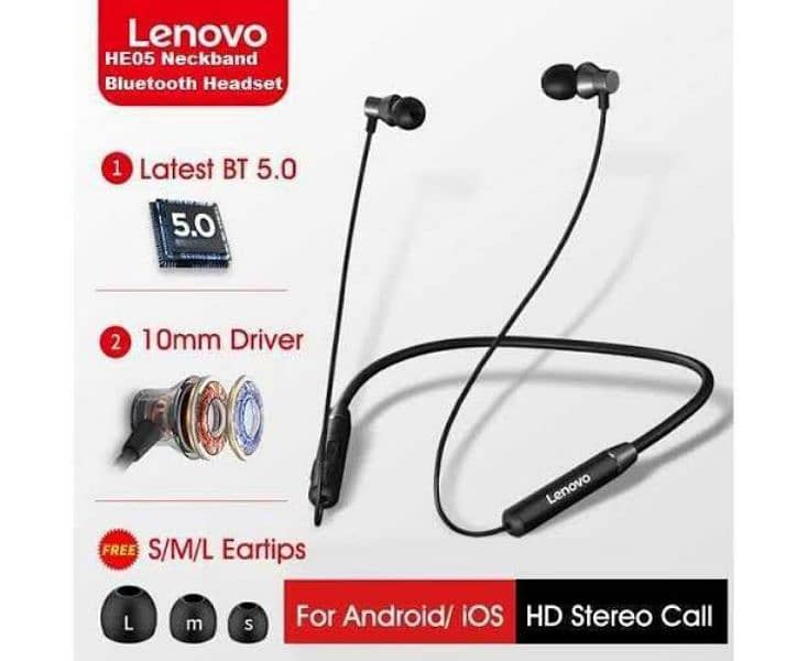 Lenovo neck band He05x 3