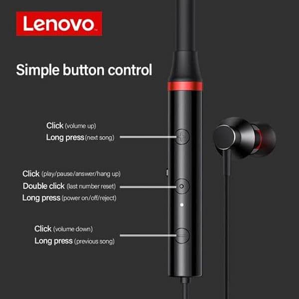 Lenovo neck band He05x 4