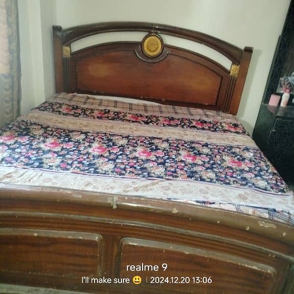 Pure Wooden Bed for Sale - Durable and Affordable" 0