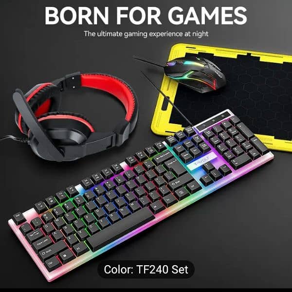 4in. one kit mouse headphones mouse pad and keyboard 1