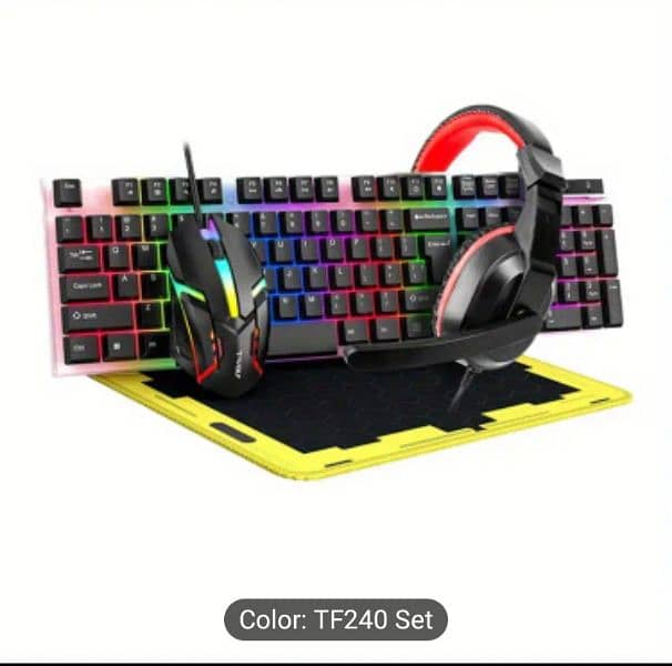 4in. one kit mouse headphones mouse pad and keyboard 4