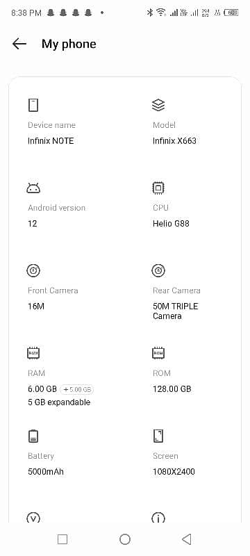 infinix note 11 ram 6+5 gb128 6