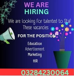 Urgent Staff required for office Management