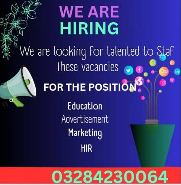 Urgent Staff required for office Management 0