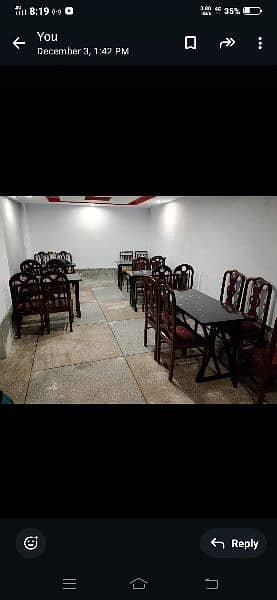 table with chairs for restaurant setup 4