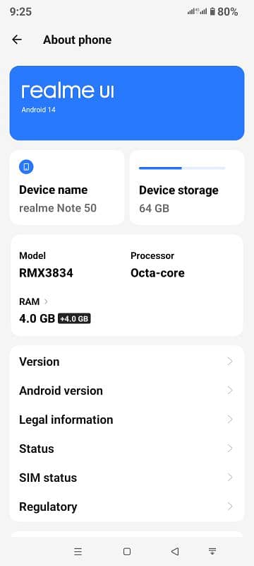 Realme Note 50 4/64 پیلووینس 4