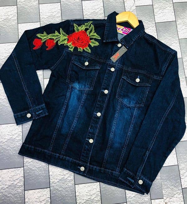 Stylish Women's Embroidered Denim Jacket 1