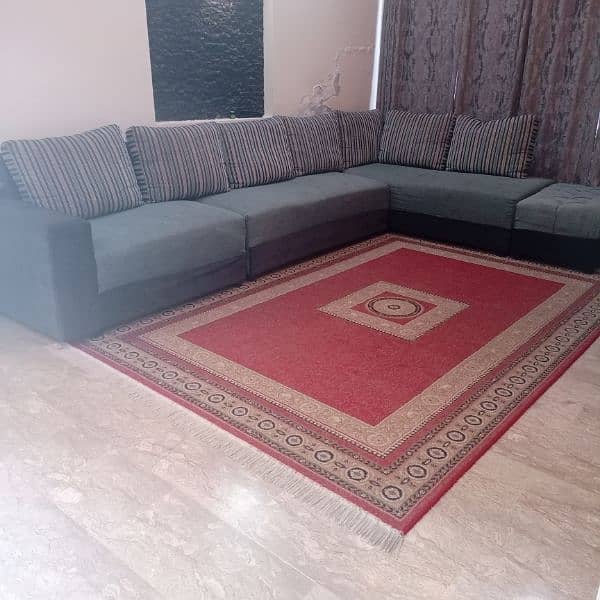 L shaped 7 seater sofa | Sofa Set | L Sofa for sale | wooden sofa 2