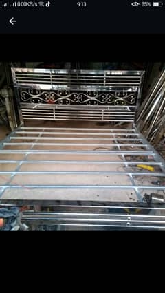 steel king size bed