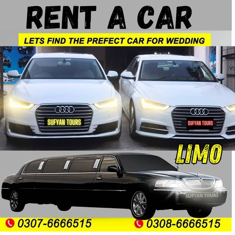 LIMO ON RENT | AUDI A6 ON RENT | Prado RENT A CAR |CAR RENTAL SERVICES 5