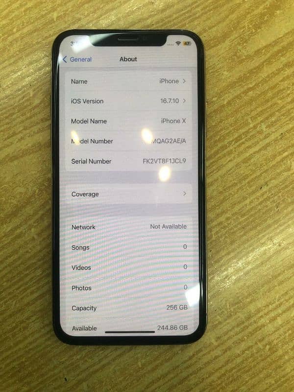 iPhone x pta approved 256gb 10/10 condition battery chang 1