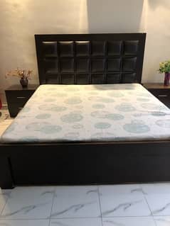 modern bed with leather for sale