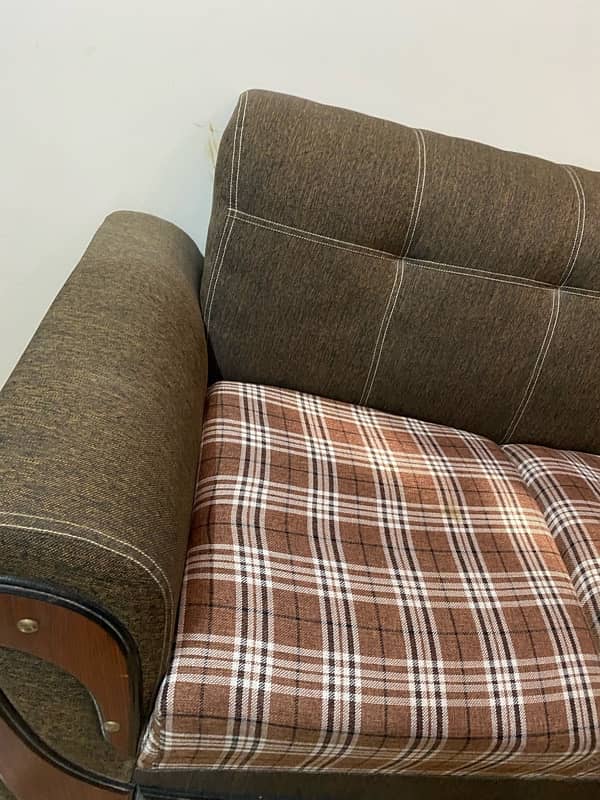 Brown 2 seater sofa 1