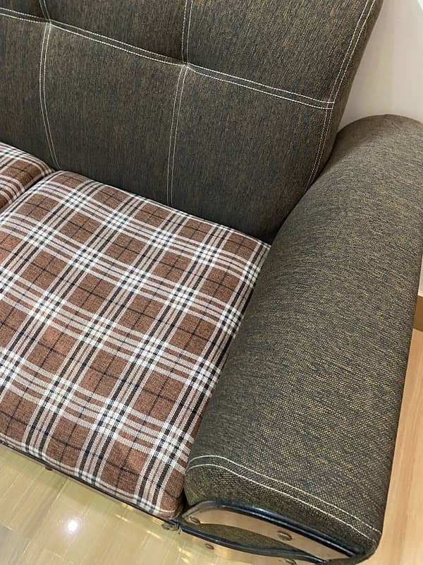 Brown 2 seater sofa 3