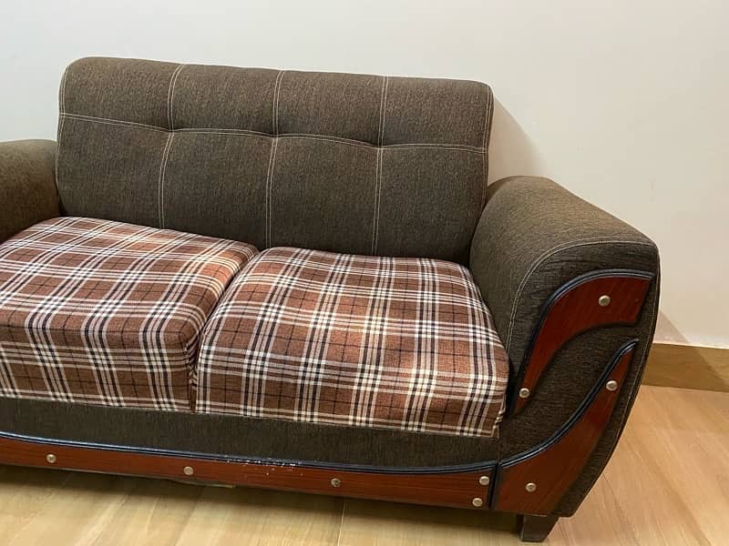 Brown 2 seater sofa 4