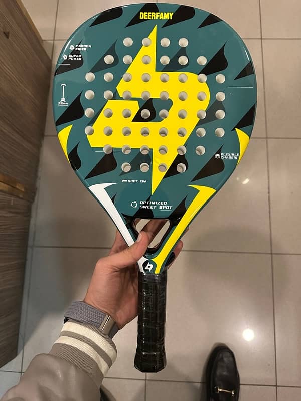 Deerfamy Padel Racket Carbon fiber 365grams EVA Memory Flex foam 1