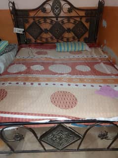 iron bed with mattress