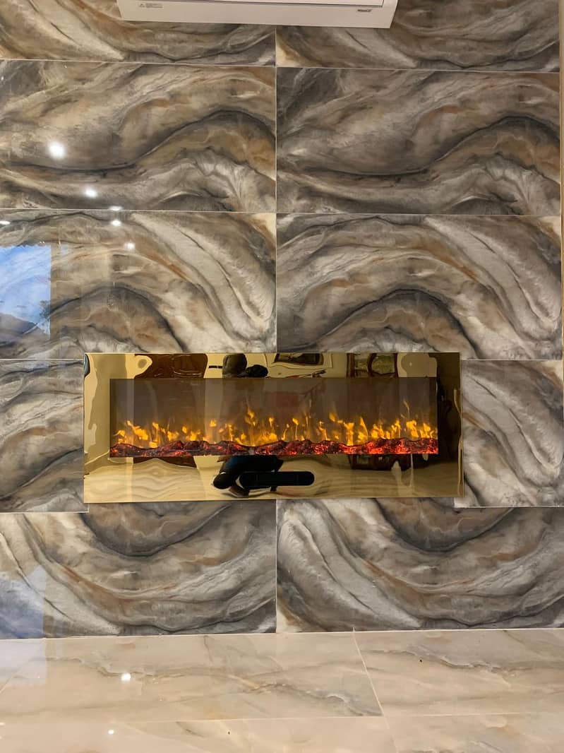 Gas fire place - 3D fire place - Electric fire place - wall decor 3