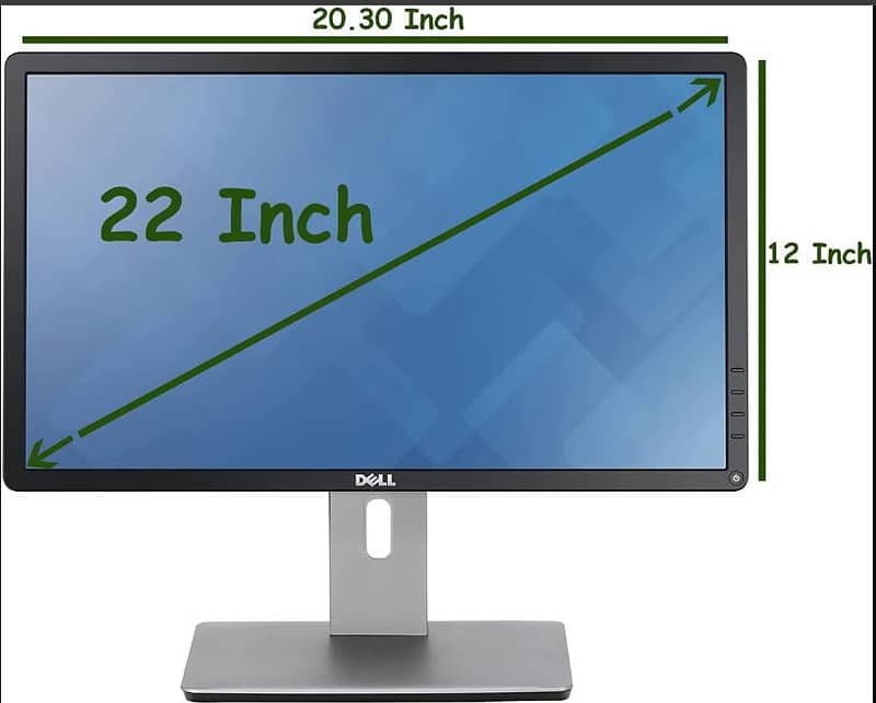 Dell P2214HB Full HD 22 inch LED Backlit Monitor, VGA, DP, DVI 4