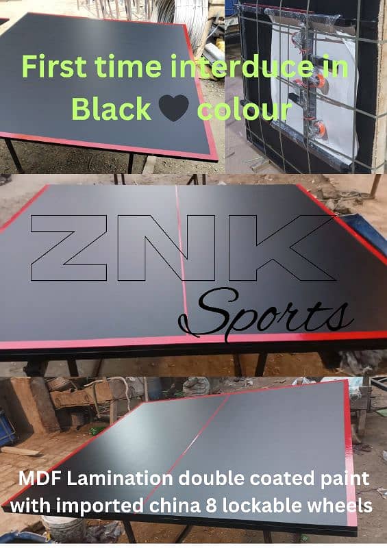 1st time Black colour table tennis table 0