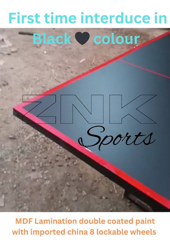 1st time Black colour table tennis table 1