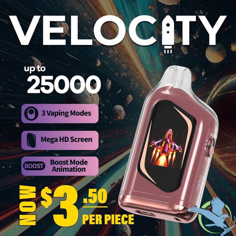 VELOCITY 25K Puffs DISPOSABLE VAP POD NEW CRYSTAL VAP 2025 2