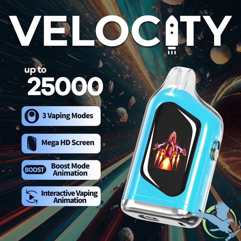 VELOCITY 25K Puffs DISPOSABLE VAP POD NEW CRYSTAL VAP 2025 3