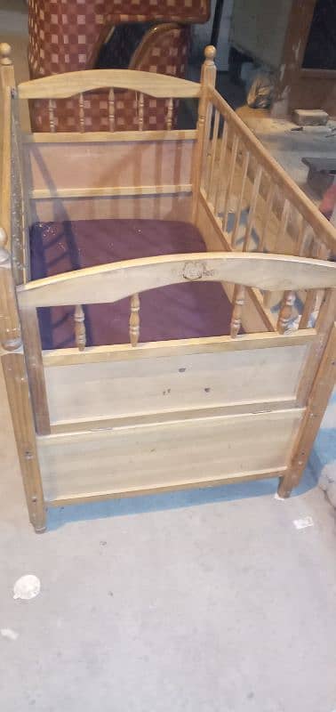 Wooden baby cot 2