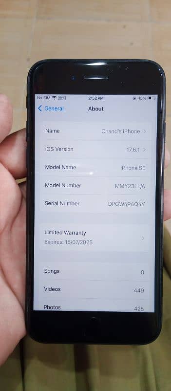 I Phone SE 2022 3rd generation non pta jv full box 64 gb 0