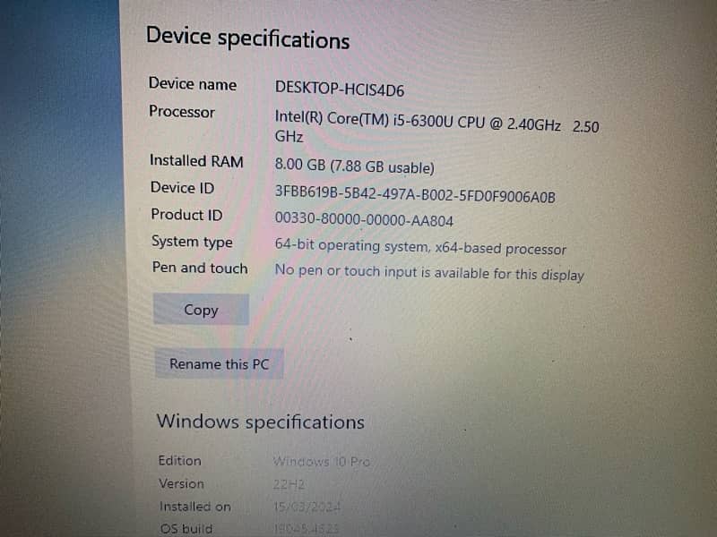 Dell core i-5 6th Gen full ok no fault 1