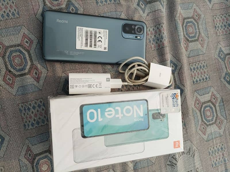 Redmi note 10 4+2=6/128 original box charger no open no repair 8