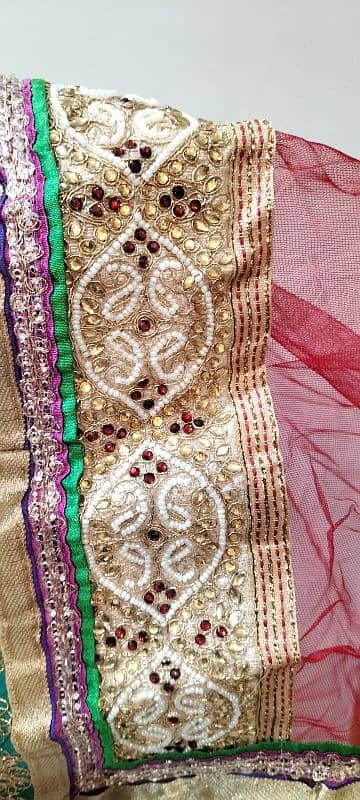 One time Off white & red weeding wear lehnga choli 1