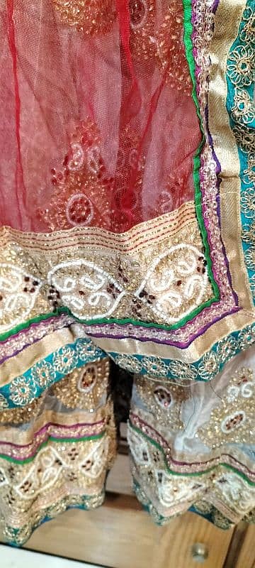 One time Off white & red weeding wear lehnga choli 2