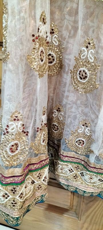 One time Off white & red weeding wear lehnga choli 4