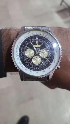 BREITLING AUTOMATIC WATCH WITH CHAIN