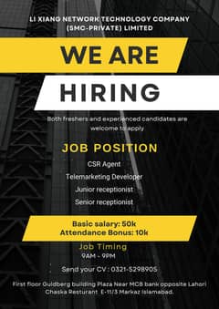 We are hiring Csr/ Telemarketing Developers.