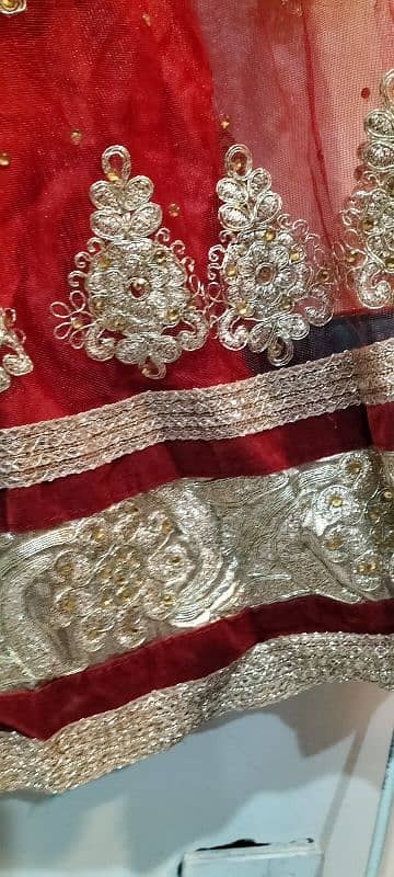 One time wear indian embroidered wedding lehang choli dupta 3