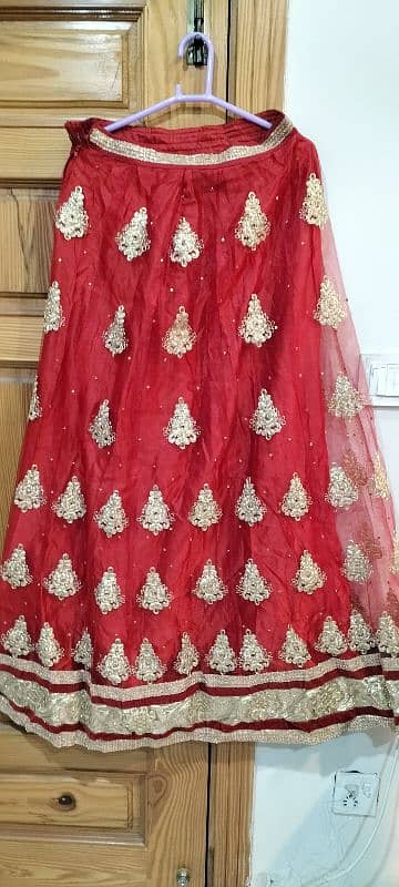 One time wear indian embroidered wedding lehang choli dupta 5