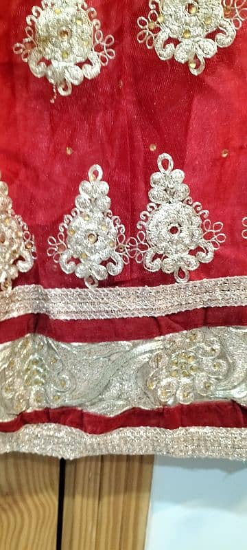 One time wear indian embroidered wedding lehang choli dupta 6