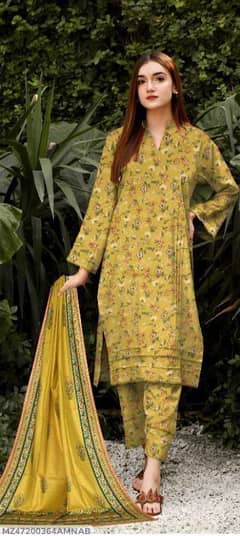 Amna. B 3_Pcs women's unstiched khaddar clothes