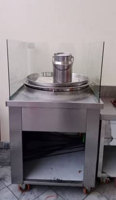 Biryani counter and Karahi counter with 3 burners