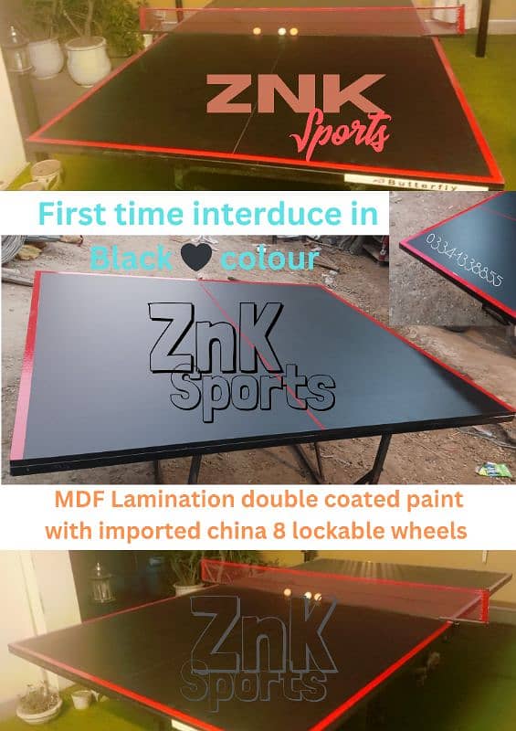 1st time Black colour table tennis table 0