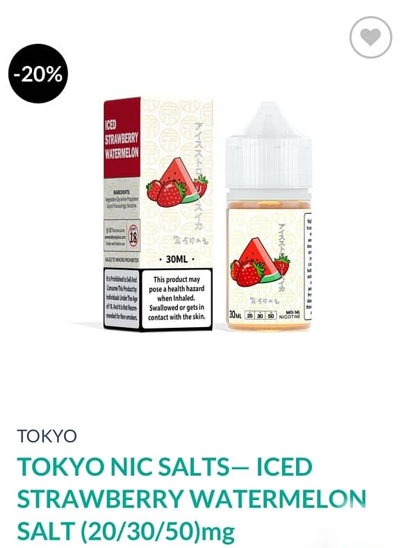 TOKYO NIC SALTS -ICED STRAWBERRY WATERMELON (50 MG) 0