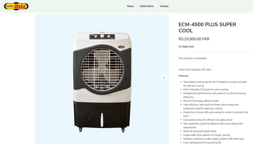 Air Cooler Super Asia Ecm-4500 4