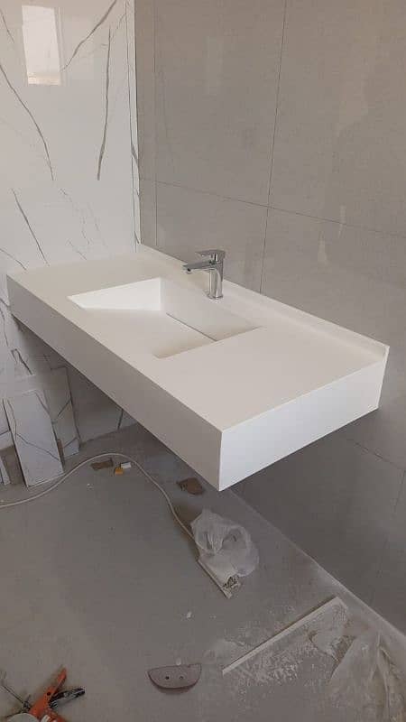 Corian vanities, Tile Vanities, corian basin, pvc vanities 11